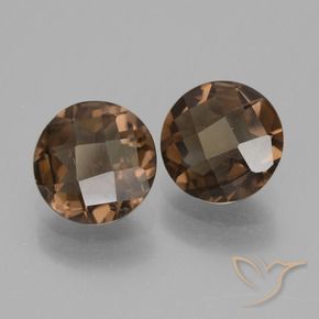 Gemme di Quarzo fumé ombra marrone naturale da 3.01 ct, Rotondo, VS