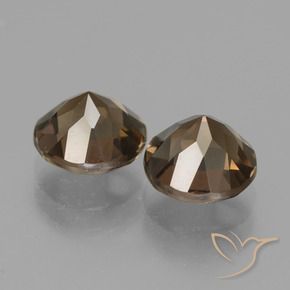 Gemme di Quarzo fumé Marrone naturale da 3.68 ct, Rotondo, VS