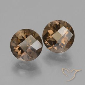 Gemme di Quarzo fumé Marrone cioccolato naturale da 3.46 ct, Rotondo, VS
