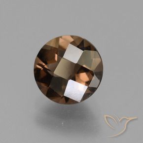 Quarzo fumé Marrone naturale da 1.62 ct, Rotondo, VVS-VS
