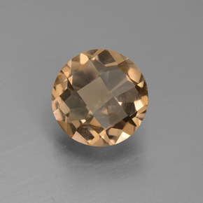 Quarzo fumé Marrone caldo naturale da 1.44 ct, Taglio rotondo, VVS-VS