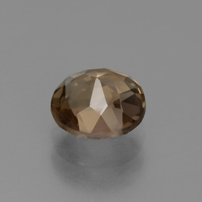 Quarzo fumé Marrone caldo naturale da 1.44 ct, Taglio rotondo, VVS-VS