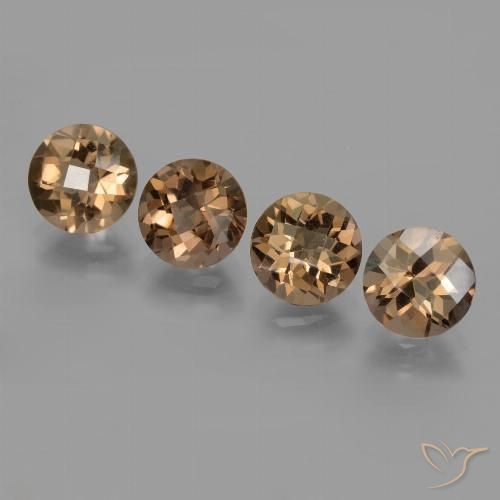 6.97ctw Naturale Marrone medio-scuro Quarzo fumè, Rotondo, VS