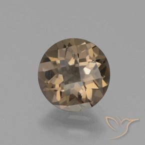 Quarzo fumé Moka chiaro naturale da 1.40 ct, Rotondo, VS