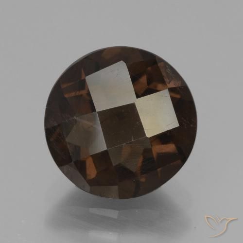 2.84ct Naturale ombra marrone Quarzo fumé, Rotondo, VS-SI
