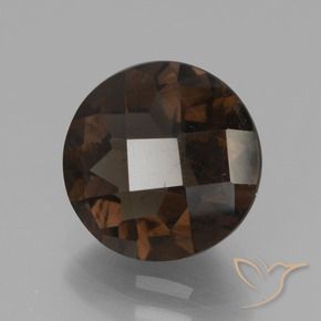 Quarzo fumé ombra marrone naturale da 2.84 ct, Rotondo, VS-SI