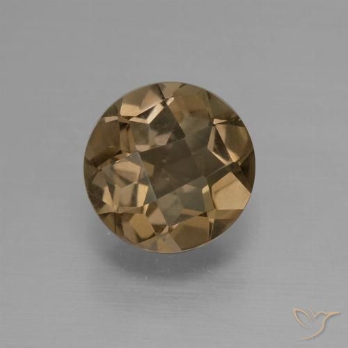1.39ct Naturale Marrone caldo Quarzo fumé, Rotondo, VVS