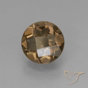 Quarzo fumé Marrone caldo naturale da 1.39 ct, Rotondo, VVS