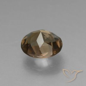 Quarzo fumé Marrone caldo naturale da 1.39 ct, Rotondo, VVS