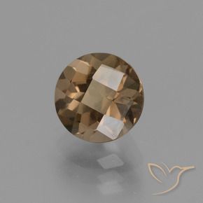 Quarzo fumé Marrone medio-chiaro naturale da 1.87 ct, Rotondo, VVS-VS