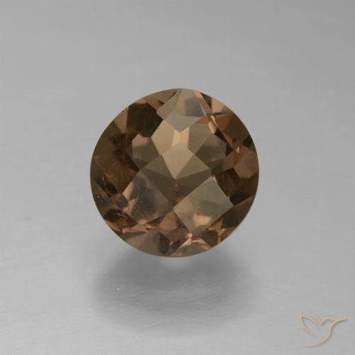 1.53ct Naturale Marrone medio-scuro Quarzo fumé, Rotondo, VS