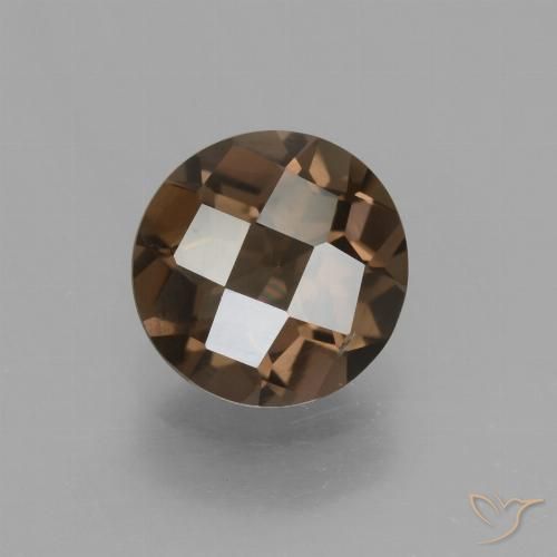 1.49ct Naturale Marrone medio Quarzo fumé, Rotondo, VVS-VS