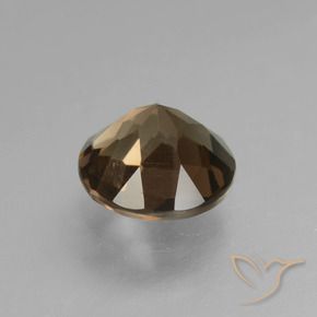 Quarzo fumé Marrone medio naturale da 1.57 ct, Rotondo, VVS-VS