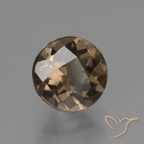 Quarzo fumé Moka chiaro naturale da 1.63 ct, Rotondo, VVS-VS