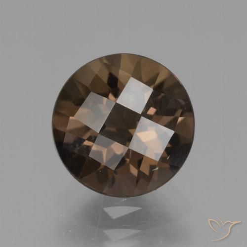 2.29ct Naturale ombra marrone Quarzo fumé, Rotondo, VS