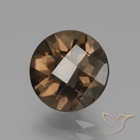 Quarzo fumé ombra marrone naturale da 2.29 ct, Rotondo, VS
