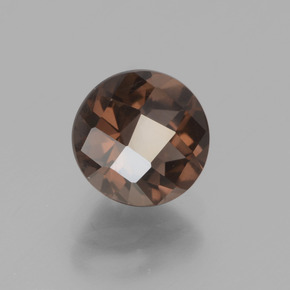 Quarzo fumé naturale marrone da 1,57 ct, taglio rotondo, VVS-VS