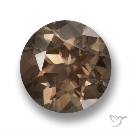 6.34ct Naturale Marrone caldo Quarzo fumé, Rotondo, VVS-VS
