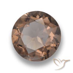 Quarzo fumé Hickory Brown naturale da 5.18 ct, Rotondo, VVS-VS