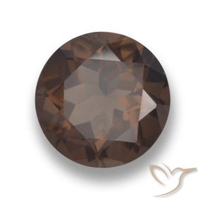 Quarzo fumé Marrone cioccolato naturale da 4.78 ct, Rotondo, VVS-VS