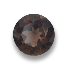 Quarzo fumé Hickory Brown naturale da 3.98 ct, Taglio rotondo, VVS