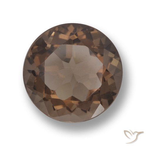 5.69ct Naturale Marrone scuro Quarzo fumé, Rotondo, VVS