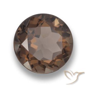 Quarzo fumé Marrone scuro naturale da 5.69 ct, Rotondo, VVS