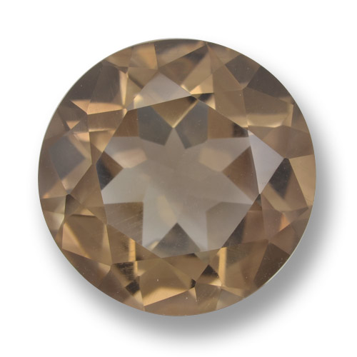 Quarzo fumé naturale marrone da 9,38 ct, taglio rotondo, VVS