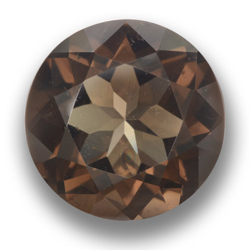 Quarzo fumé Marrone medio naturale da 11.79 ct, Taglio rotondo, VS