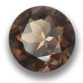 Quarzo fumé Marrone medio naturale da 11.79 ct, Taglio rotondo, VS