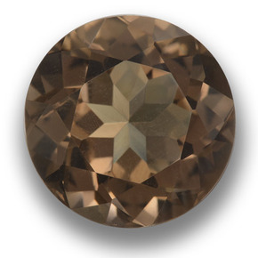 Quarzo fumé naturale marrone da 14,03 ct, taglio rotondo, VVS-VS