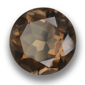 Quarzo fumé naturale marrone da 11,07 ct, taglio rotondo, VVS
