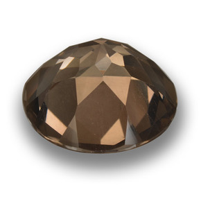 Quarzo fumé naturale marrone da 11,07 ct, taglio rotondo, VVS