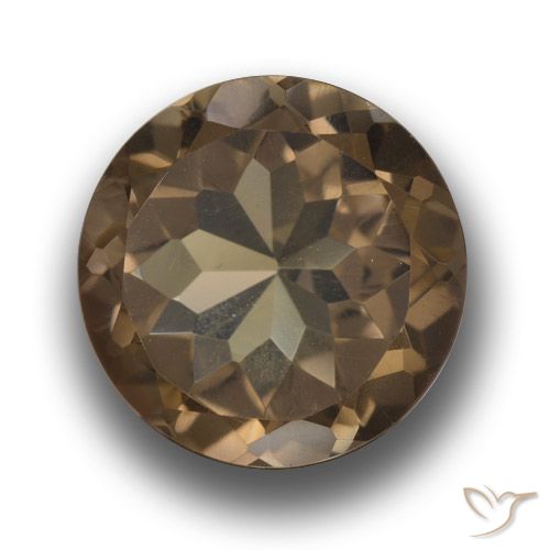 4.13ct Naturale Marrone caldo Quarzo fumé, Rotondo, VVS