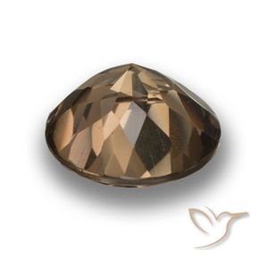 Quarzo fumé Marrone caldo naturale da 4.13 ct, Rotondo, VVS