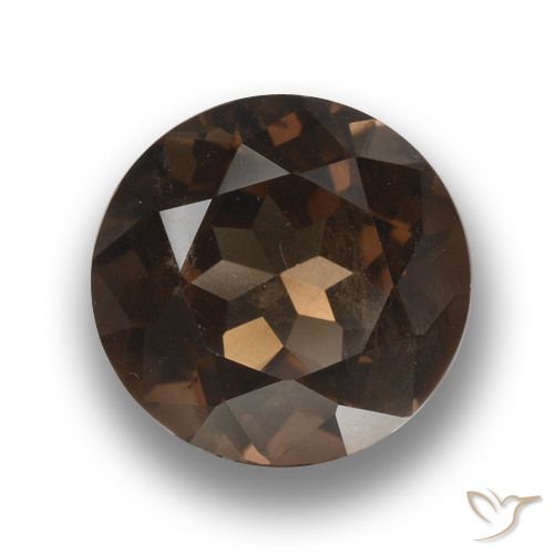 3.96ct Naturale Marrone scuro Quarzo fumé, Rotondo, VS