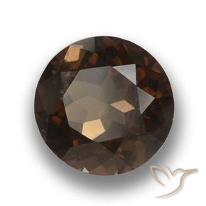 Quarzo fumé Marrone scuro naturale da 3.96 ct, Rotondo, VS