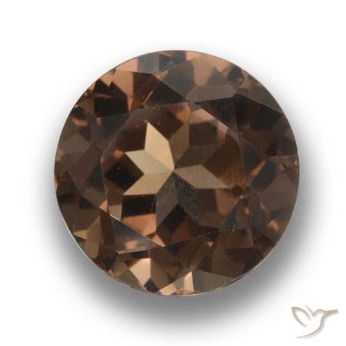 Quarzo fumè Hickory Brown naturale da 4.87 ct, Rotondo, VVS