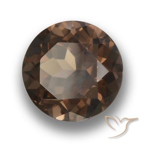 Quarzo fumè Hickory Brown naturale da 4.87 ct, Rotondo, VVS