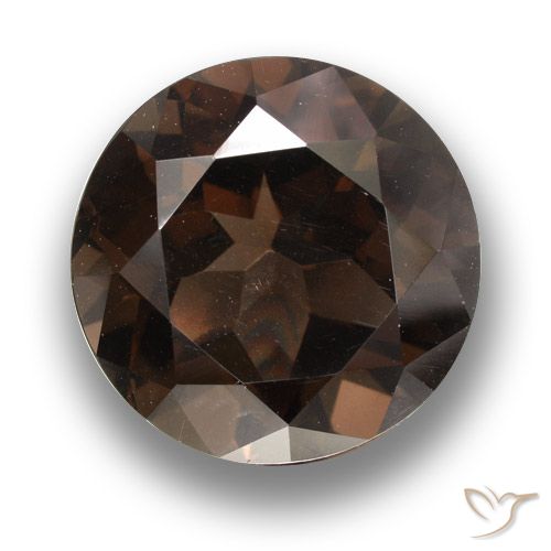 11.07ct Naturale Marrone scuro Quarzo fumé, Rotondo, VVS