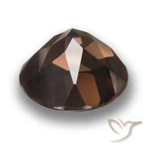 Quarzo fumé Marrone scuro naturale da 11.07 ct, Rotondo, VVS