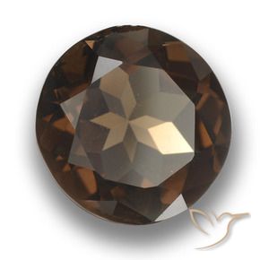 Quarzo fumé Marrone scuro naturale da 4.61 ct, Rotondo, VVS