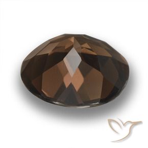 Quarzo fumé Marrone scuro naturale da 4.61 ct, Rotondo, VVS
