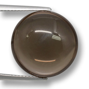 Quarzo fumé ombra marrone naturale da 15.68 ct, Taglio rotondo, Trasparente