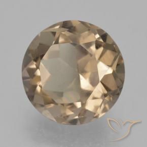 Quarzo fumé Marrone caldo naturale da 4.42 ct, Rotondo, VVS-VS