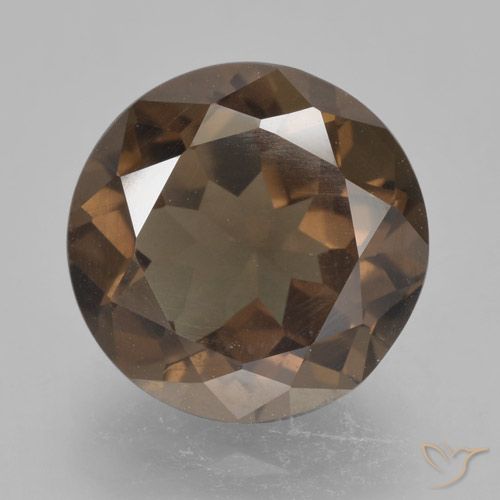 4.15ct Naturale Hickory Brown Quarzo fumé, Rotondo, VVS-VS