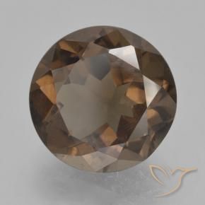 Quarzo fumé Hickory Brown naturale da 4.15 ct, Rotondo, VVS-VS