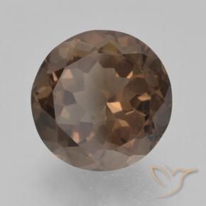 Quarzo fumé Marrone caldo naturale da 3.84 ct, Rotondo, VVS-VS