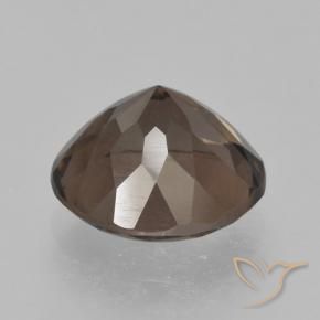 Quarzo fumé Marrone caldo naturale da 3.84 ct, Rotondo, VVS-VS