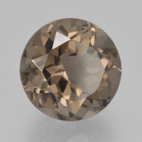 Quarzo fumé Marrone medio naturale da 5.06 ct, Taglio rotondo, VVS-VS
